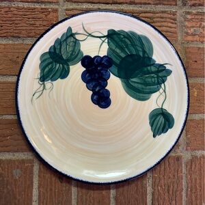 Vicky Wesley Hand Painted Signed & Numbered Plate Grapevine Pattern 11.25”